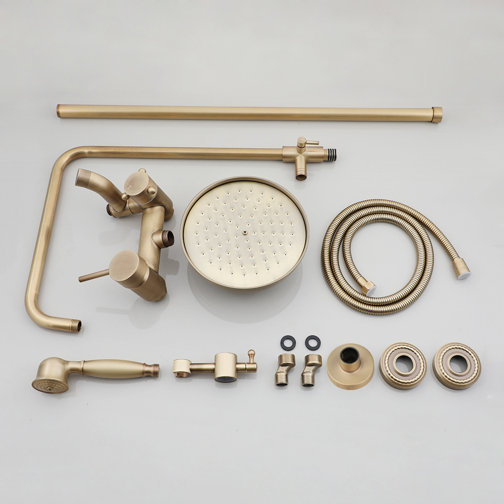 Chuveiro de banheiro conjunto com chuveiro Doccia Brass Faucet