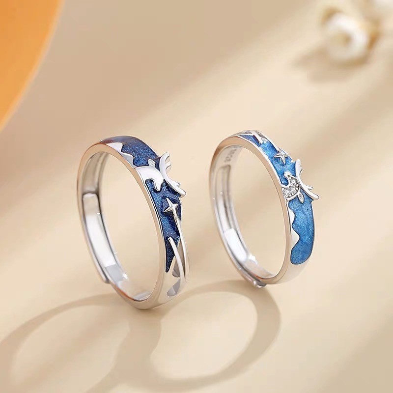 Prince Rose Love Rings S925 Silver Plated Engagement Wedding Propõe amante Casal Ring Jewelry Gift
