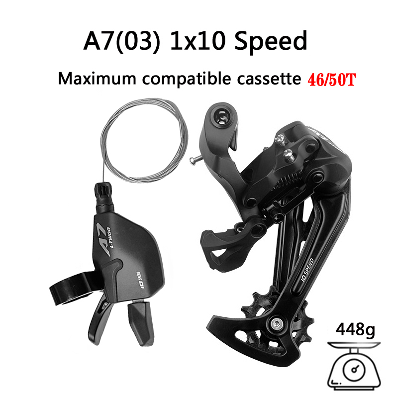 1x10 Speed ​​LTWOO A7 MTB Bike Derailleurs Shifter med vevset VG 10S -kedja svänghjul 42T 46T 50T kassett 10v cykelgruppset