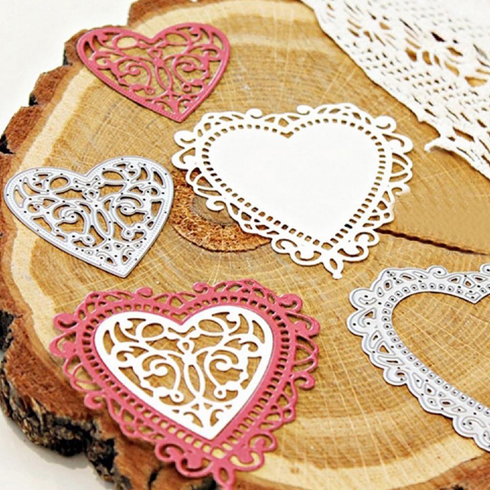 Metal Cutting Dies Love Heart Lace Design Craft Birche Bow Scrapbooking Álbum Diy Paper Card Craft Repositing Die Cuts Dies