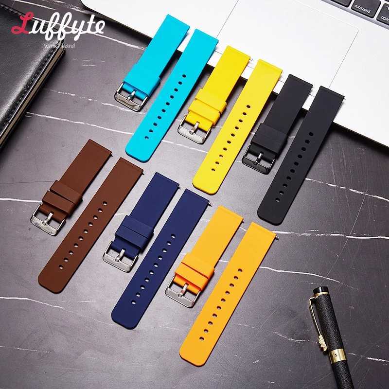 Watch Bands 12mm 14mm 16mm 18mm 20mm 22mm 24mm Silicone Strap Quick Release Bracelets Belts Band Silicone Rubber Straps Watch AccessoriesL2404