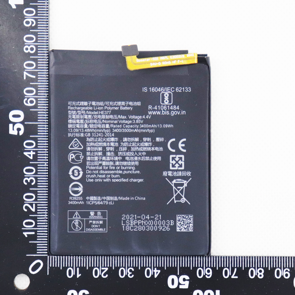 Batterie HE377 HE376 3500mAh d'origine pour Nokia X7 /3.1Plus TA-1131 TA-1119 / 8.1 TA-1119 TA-1128 +