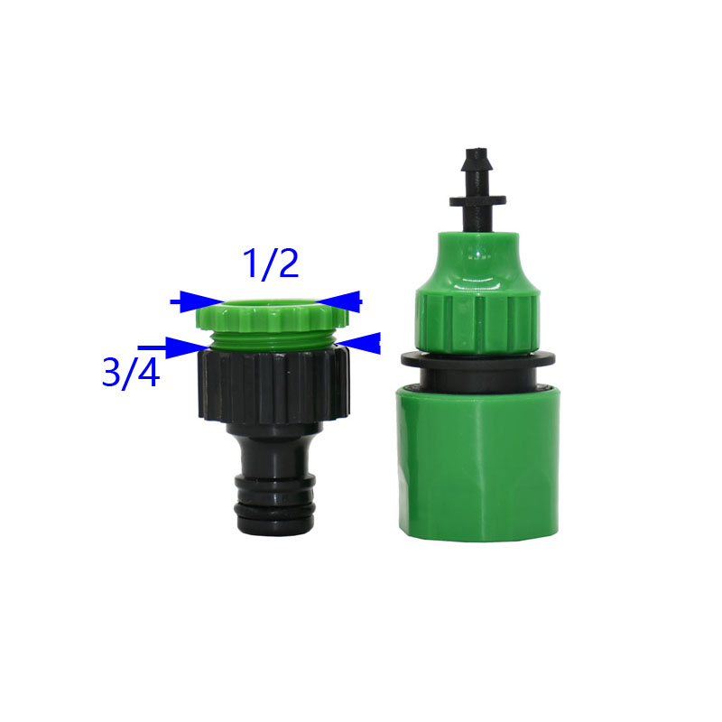 Conector rápido de agua de jardín de 1/4 de pulgada a 1/2 3/4 Masculino 3/8 