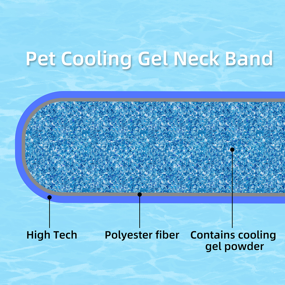 Husdjur kylande haklapp hundhandduk is halsduk kyla hund krage för sommar cool bekväm tyg is för små medelstora hundskrafer