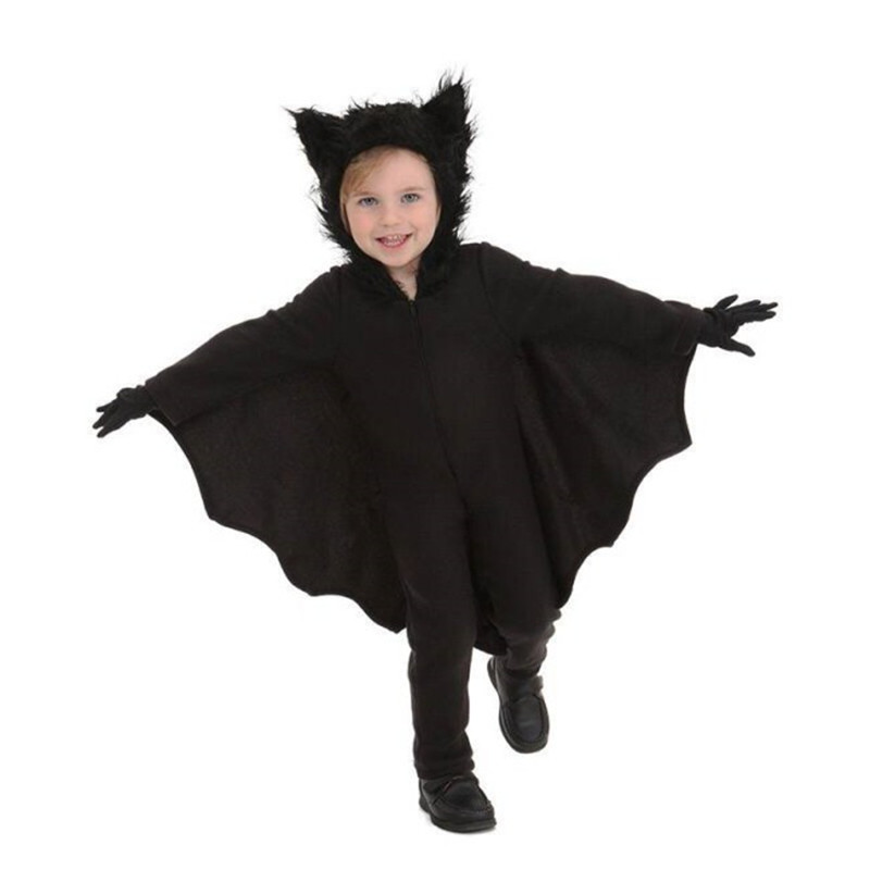 Halloween Carnival Kids Vampire Bat cosplay costume boy girl girl superhero hooded fête costume vestidos de fiesta kids fête