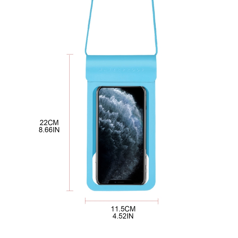 Universele grote telefoon droge tas volwassenen tieners ipx8 waterdichte telefoonzak met lanyard om te zwemmen onder water duurzame kast