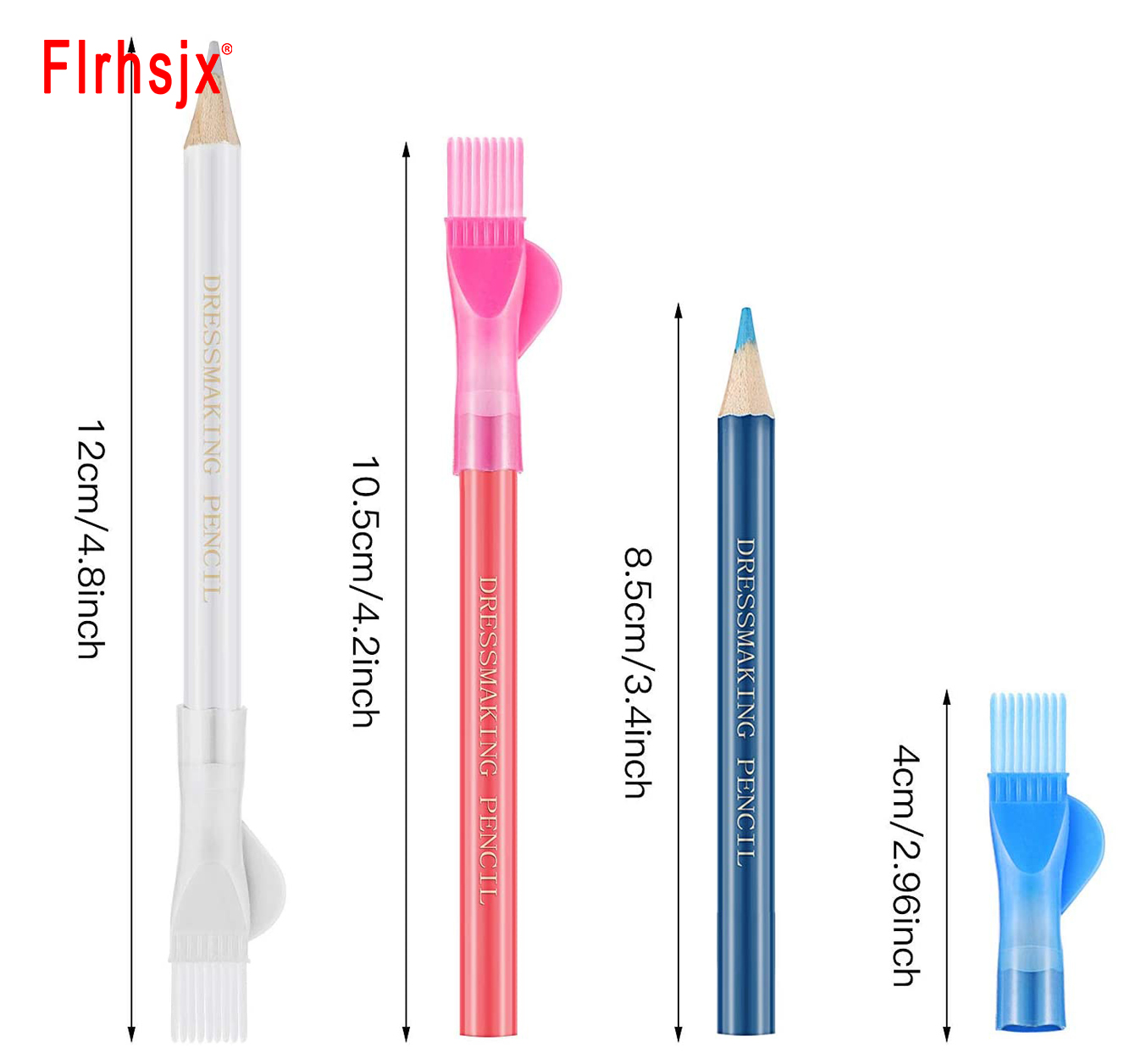 Flrhsjx 3/de tela cosiendo lápices de agua de agua sastre de lápiz soluble de calificación con marcador de vestimenta de tapa de pincel y herramientas de rastreo