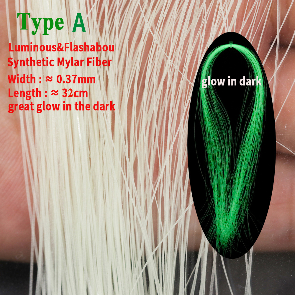 Vtwins Flashabou Holographische Leuchtfeuer leuchtende Glühfliege Bindungsmaterial für Pike Bass Streamer Fliegen Assist Haken Jigs Bucktail Lure