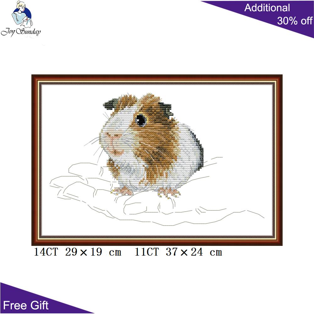 Joy Sunday Mops Badger Guinea Schwein gelbes Welpe Kätzchen in der Palme DA522 DA523 DA524 DA525 DA526 NETTE Animal Cross Stitch Kits