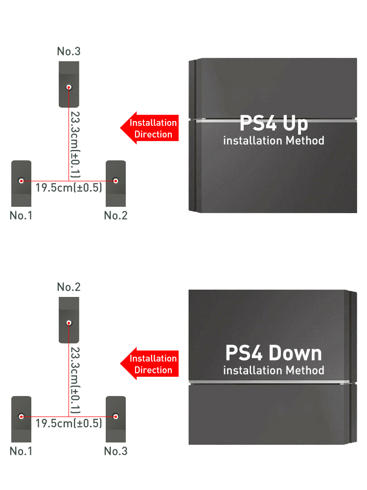 PS4コンソール用のウォールマウントのデータカエル/セットホストラックストレージマウントブラケットホルダーPS4 PRO/ PS4スリムアクセサリー2023