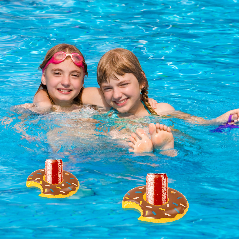 Pływak nadmuchiwany kubek pączków pączków pączków szklane szklane stojaki na pływające podstawki do basenowej imprezy zabawki stojak na napoje