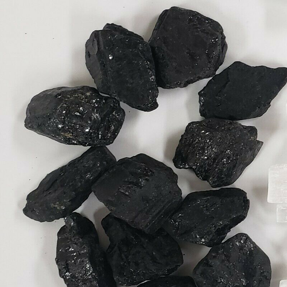 250g naturais turmalina negra e bastões de selenita Cristais em massa em massa Mineral Rough Stones Mineral