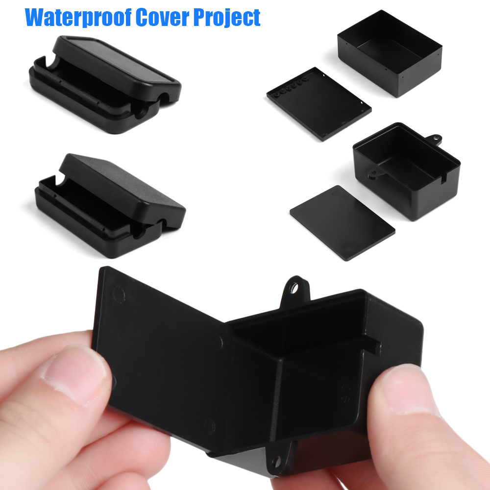 Ny 1 st vattentätt svart DIY -bostadsinstrumentfodral ABS Plastprojekt Box Lagring Fodral Boxar Elektroniska förnödenheter
