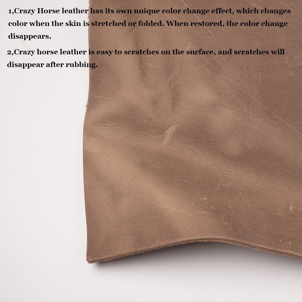 Leather craft Handmade DIY crazy horse cowhide leather first layer 1.8 to 2.0 mm Tanned Leather piece thick notebook bag wallet