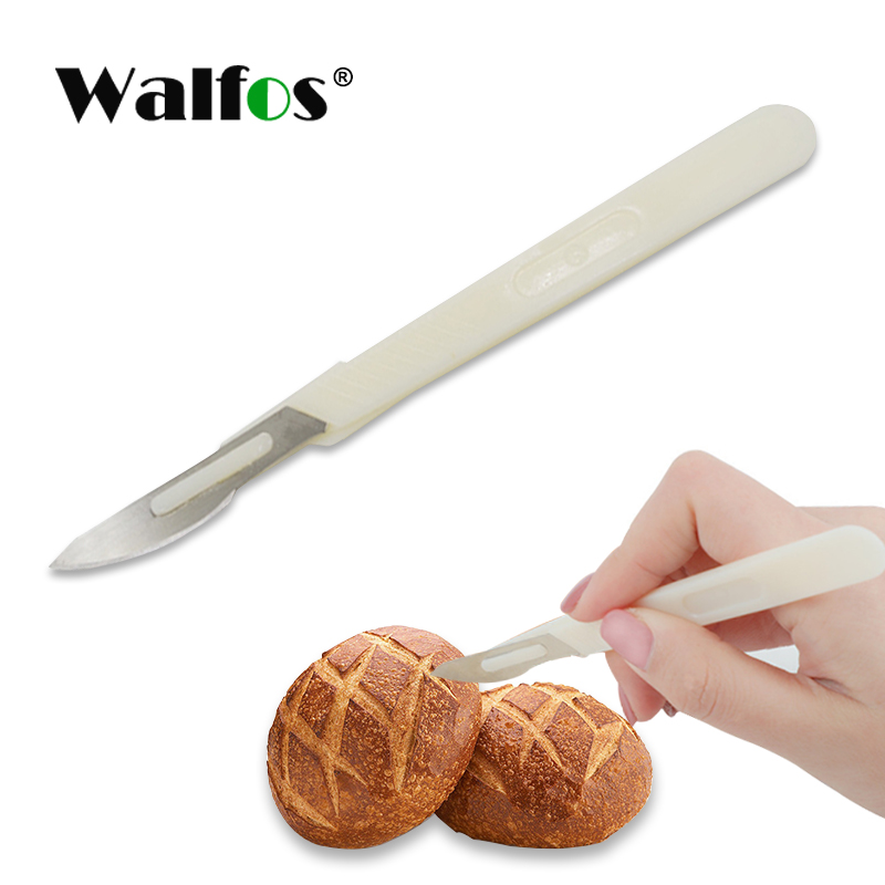 Walfos Arc de pain européen couteau incurvé à pain à la baguette de style occidental Baguette Pâque Bagel Bagel Home Kitchen ou Restaurant Tools