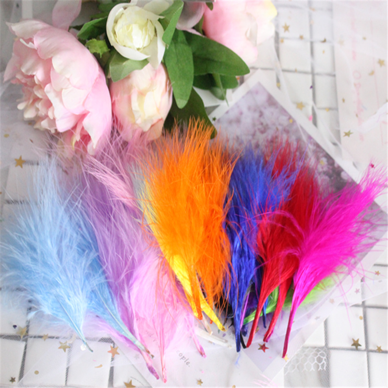 Penas de peru 2-4 polegadas 7-10cm Plumes de frango Plumes de peru marabou penas para carnaval Halloween Chralm Christmas Diy Craft Decor