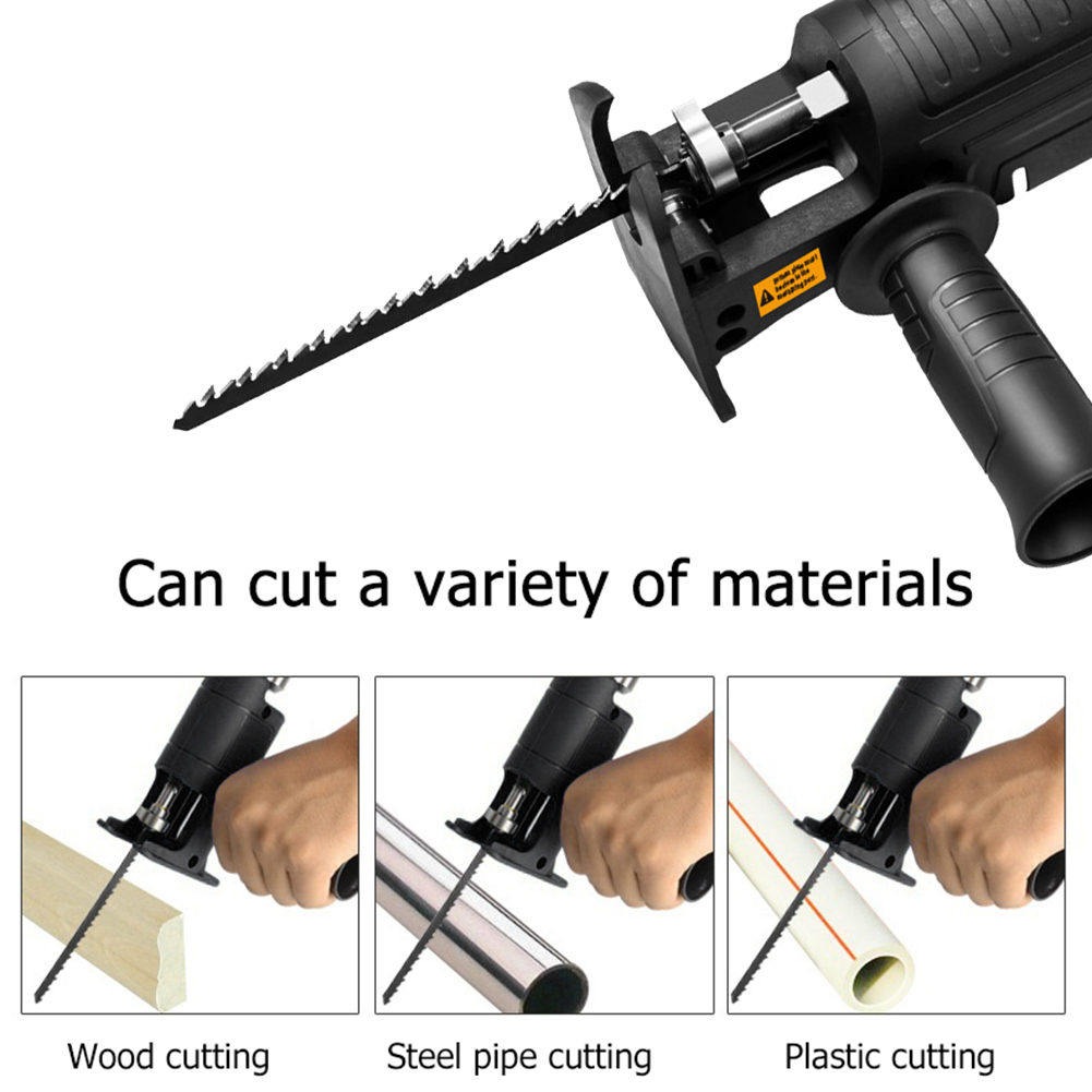 Bärbar fram- och återgående sågadapter Electric Drill Modified Electric Jigsaw Power Tool Wood Cutter Machine Attachment With Blades