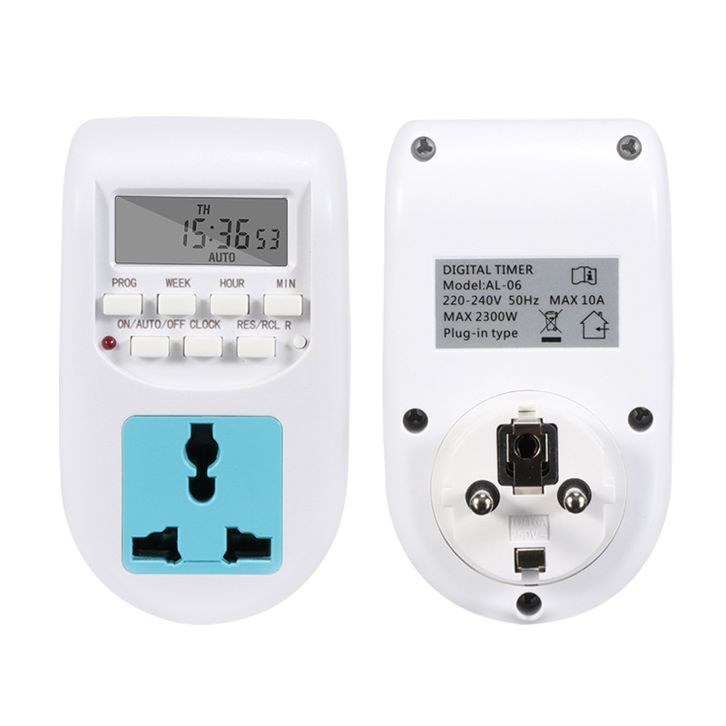 Commutateur de minuterie numérique Économie d'énergie Smart Power Socket Eu UK Plugable Programmable Timer Electronic