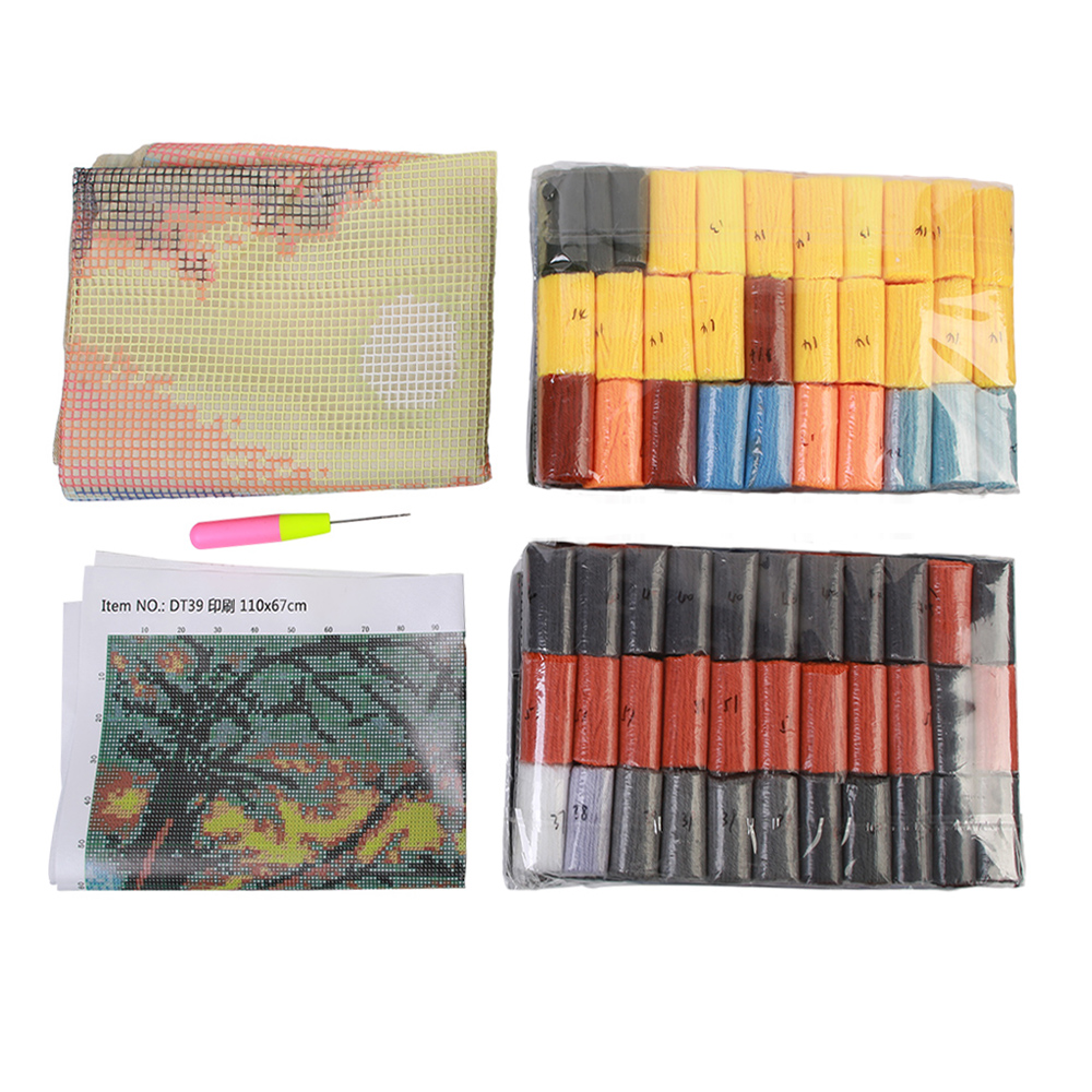 Latch hook rugs kits Cross stitch kits with Pre-Printed Pattern Foamiran for needlework Carpet embroidery set Train Tapestry