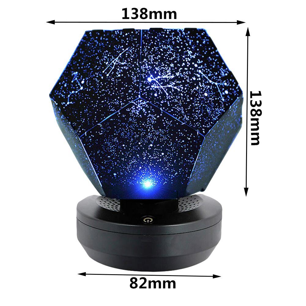 Fun Starry Sky Projector Lamp Romantic Dream вращающаяся проектор небо, полное звезд, легкий ночной свет, тот же стиль домашний декор