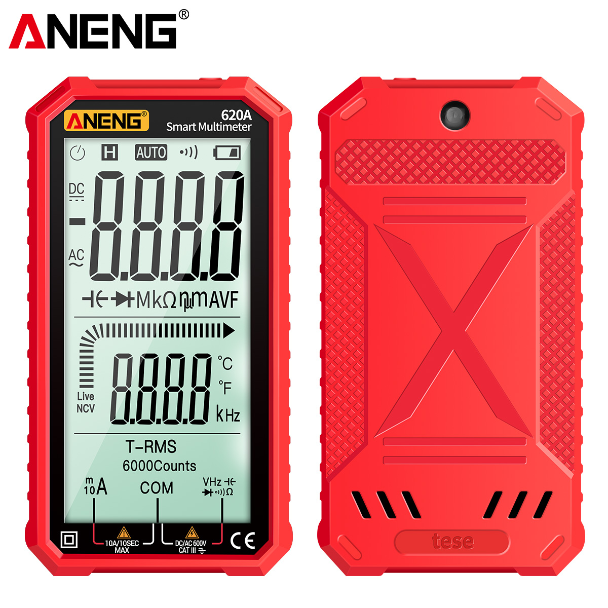 ANENG 4.7-Inch LCD Display AC/DC Digital Multimeter Ultraportable True-RMS Multimeter Auto-Ranging Multi Tester NCV Tester