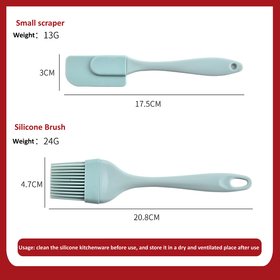 Ny bra 3stgrädde skrapa diy bröd kaka smör spatula mixer olje borste kök bakverktyg silikon spatel non-stick