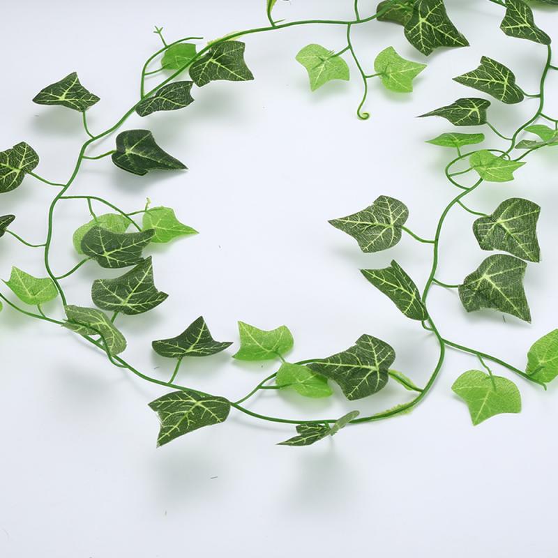 1 st konstgjorda växter Ivy Leaf Artificial Hanging Leaf Garland växter lämnar Vine Fake lövverk hem Garden Wall Party Decoration