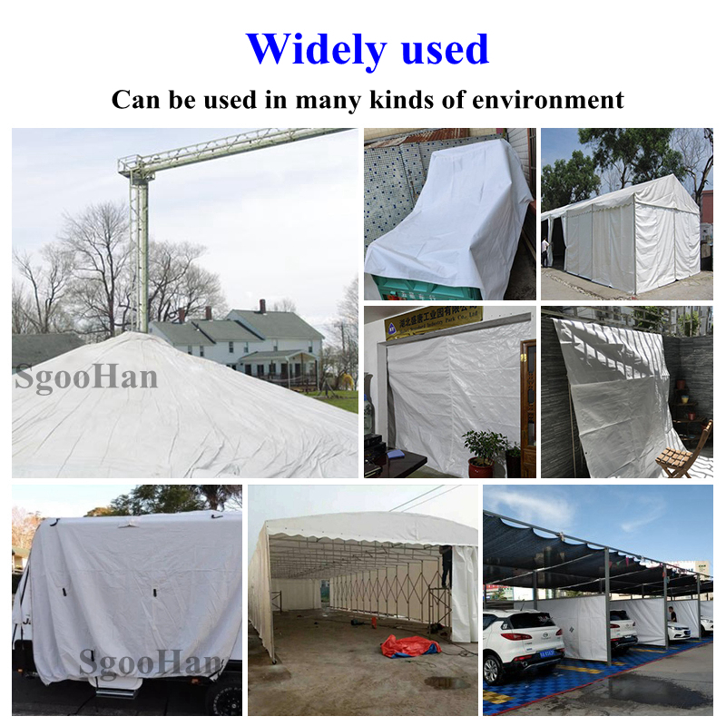 White PVC Coated Banner Tarpaulin Oilcloth Rainproof Cloth Outdoor Awning Waterproof Oxford Cloth Shade Sail Shelter Repair Tape