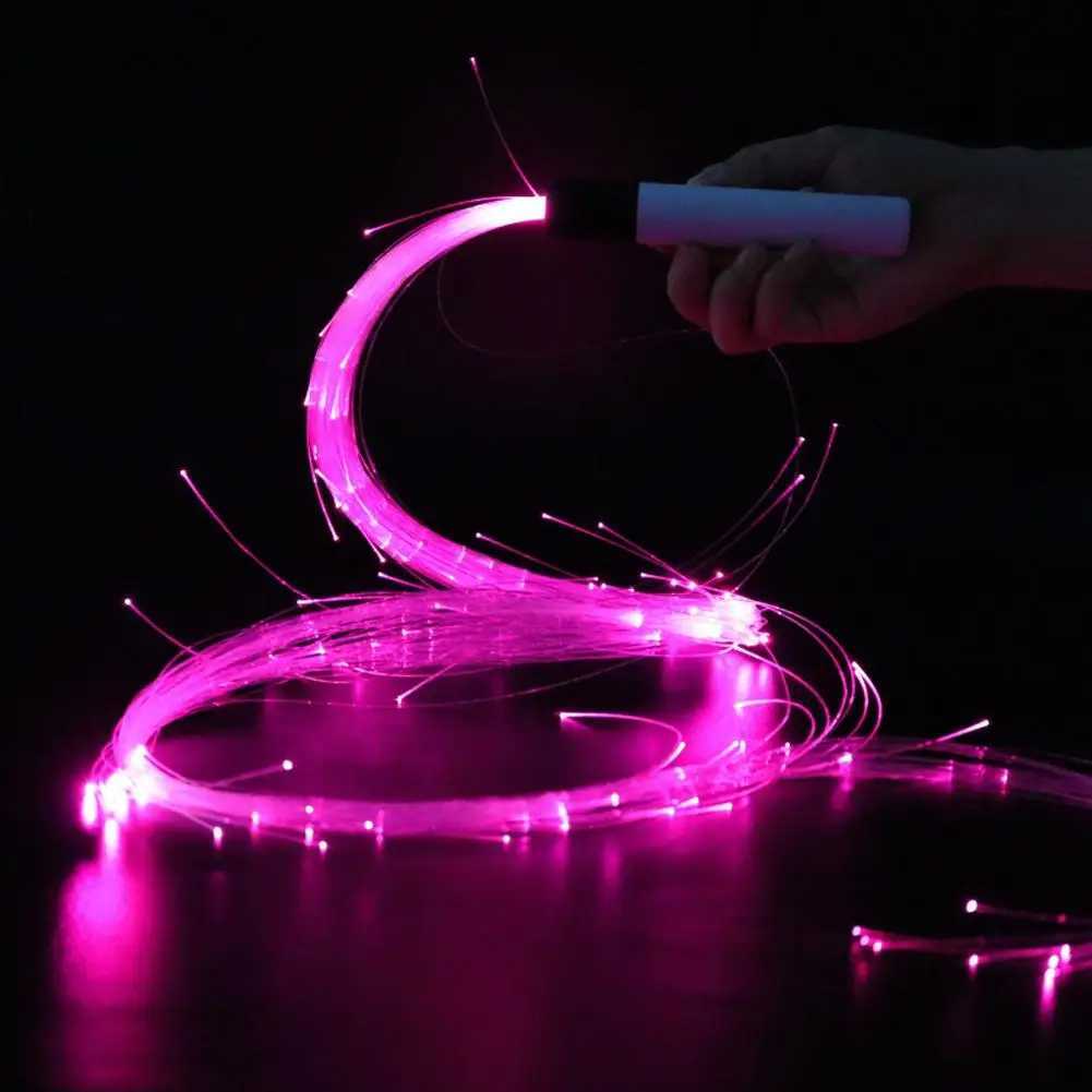 Jouet rave rave LED Fibre optique whip 360 pivotant super lumineux Light Up rave rave Edm Pixel Flow Lace Dance Festival Night Party Disco Dance Whips 240410