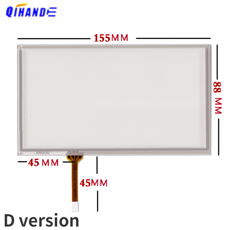 Новый 6,2 -дюймовый 4wire 155 мм*88 мм сенсорный экран для HSD062IDW1 CLAA062LA01 Автомобильный радиопроигрыватель Digitizer панель стеклянная сенсорная панель