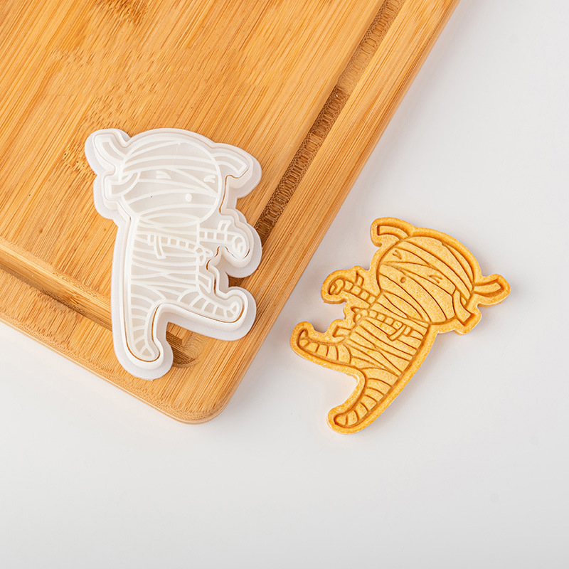 Halloween Mold Cookie Stamp Ghost Pumpkin Cookie Cutters Fondant Biscuit Mold Diy Pastry Baking Tool Halloween Forms for Cookies