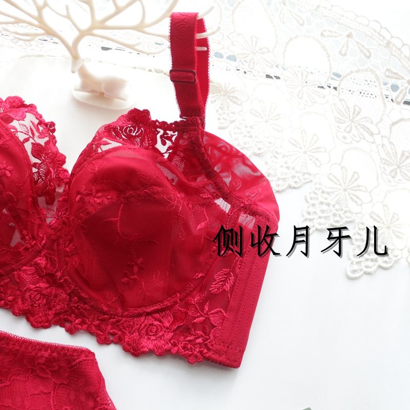 Women Bra Set Embroidered Underwear Female Bralette Sexy Lingerie Bra And Briefs Set Intimates B C D E F G 34 36 38 40 42 44 46