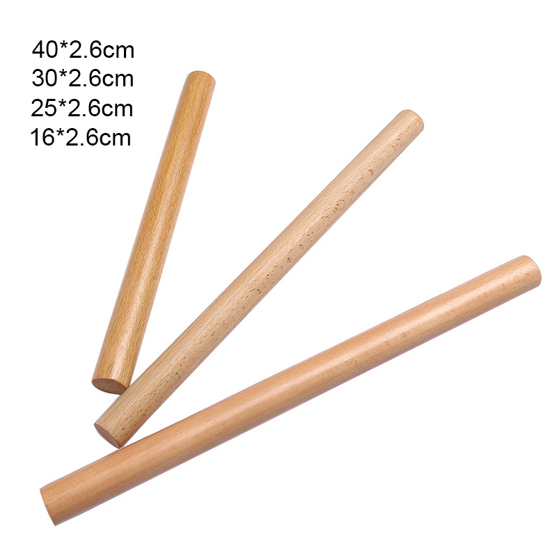 4 Size Kitchen Wooden Rolling Pin Kitchen Cooking Baking Tools Accessories Cookies Noodle Biscuit Fondant Cake Dough Roller