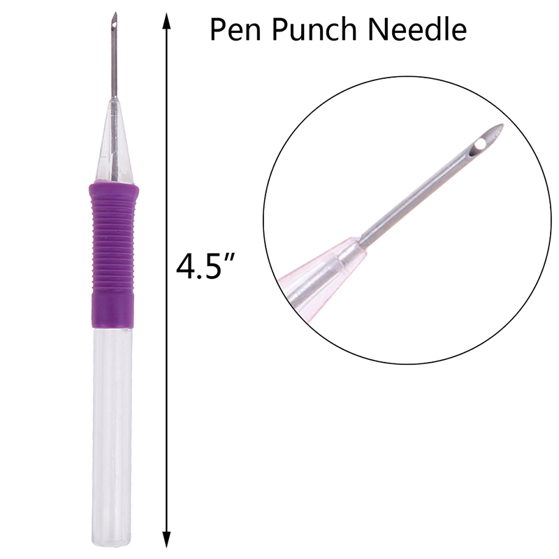 Hot Practical ABS Plastic DIY Magic Embroidery Pen Set Needle knitting Needles Tool Fancy Interchangeable Punch needlework