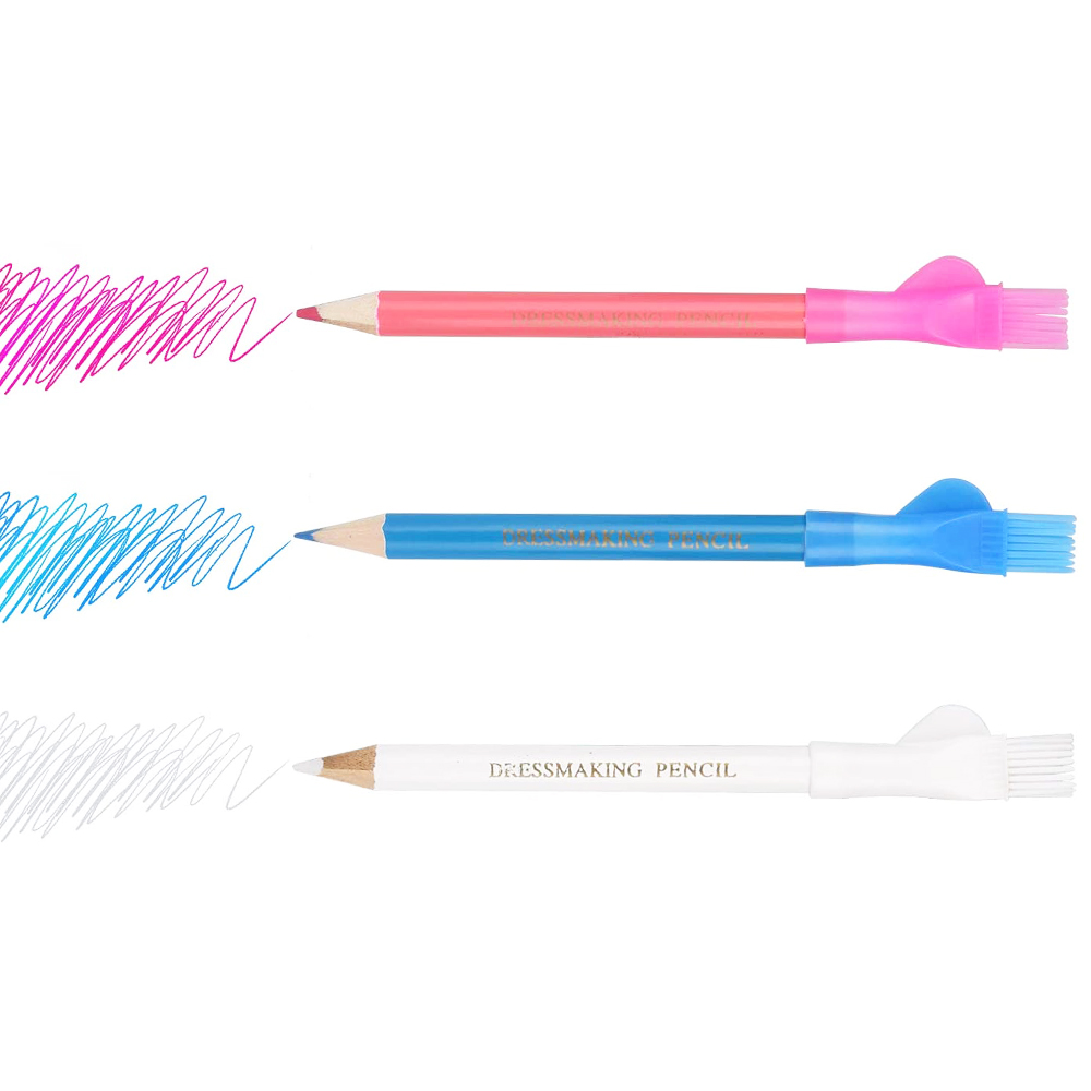 costura lápis lápis de alfaiataria lápis com tampa de escova para ferramentas de rastreamento de marcador de alfaiataria lápis de giz's lápis