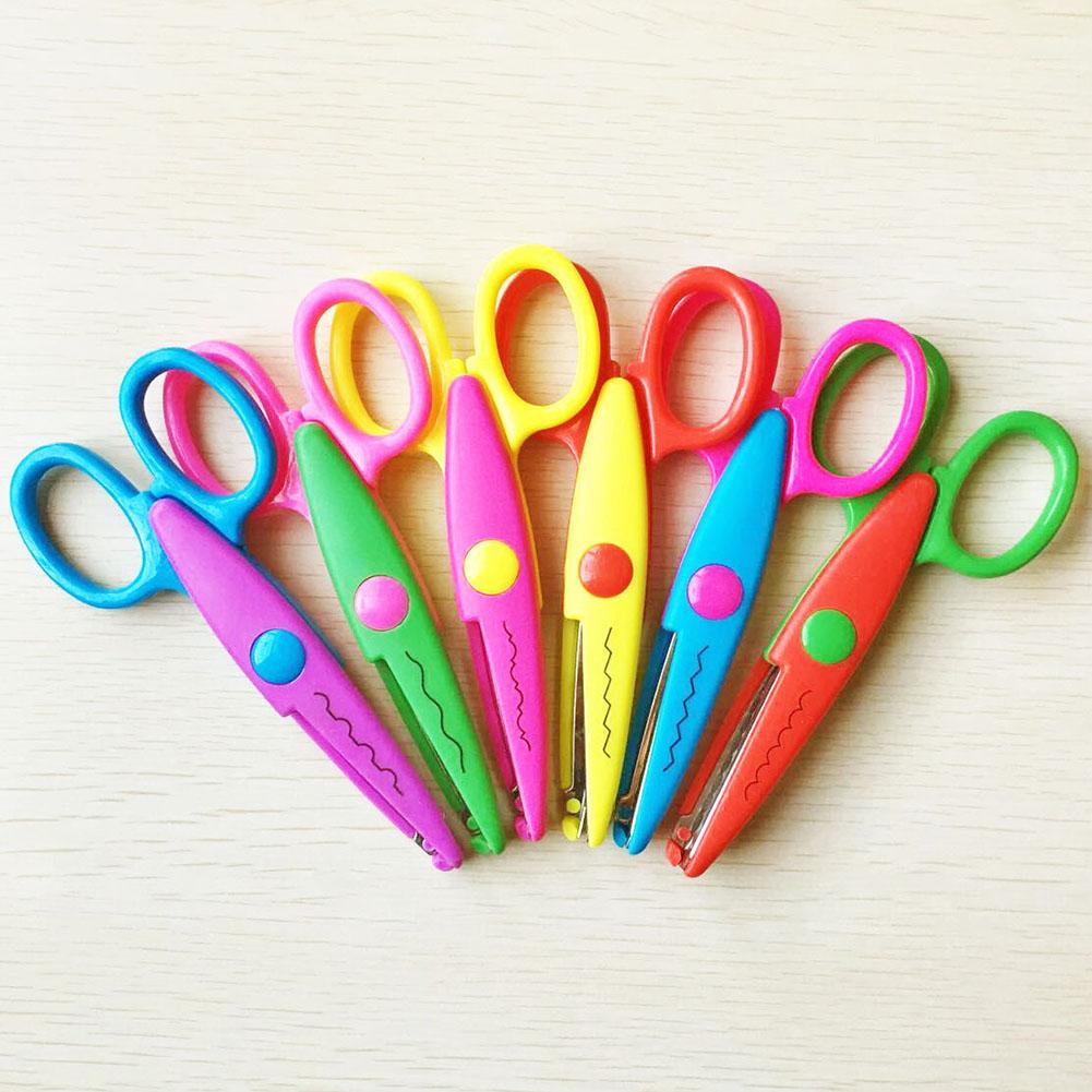 Paper Cut Wave Edge Craft Scissors Set DIY Album Tools Manual Safe Child Scissors