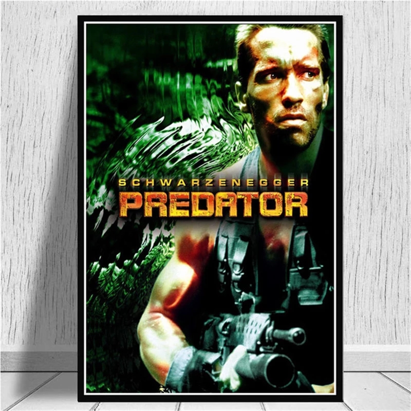 Affiche et imprimés Arnold Schwarzenegger The Predator Monster Horror Movie Art Canvas Wall Pictures For Living Room Home Decor