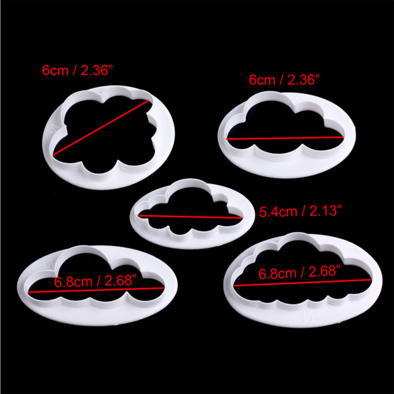 Plastik Fondantschneider Cloud Cookie Cutter Custom Made 3D bedruckt