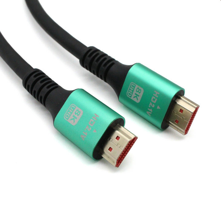 HDMI 2.1 Kablo Yüksek Hız 19+1 Saf Bakır 8K 4K 2K HDTV 2.1V 60Hz Destekler 4320p 1080p 3D Ethernet Altın Kaplama V2.1 TV Oyunu Kutusu Monitörü Projektör için PC Hattı Projektör