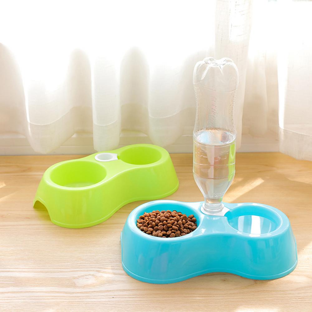 Pet Dog Cat Automatic Feeder Bowl For Dogs Drinking Water Bottle Kitten Bowls Slow Food Feeding Container Supplies not Bottle