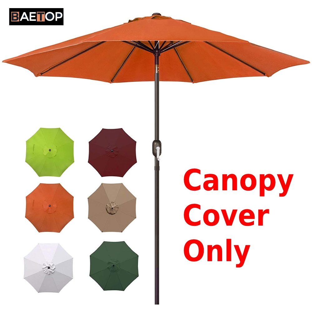 Multi -Farben Regenfisch Stoff Polyester Ersatzabdeckung Parasol Baldachin Sonne Regenschirm Kühl für die Patio Haushalt im Freien