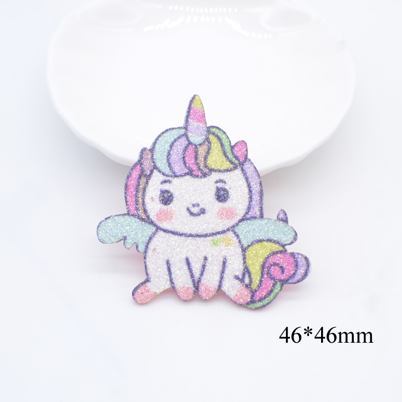 paillettes à imprimé appliques dessert Cat Unicorn pour bricolage Crafts Cake Topper Headwear Clips Hair Accessoires de décoration de nœud