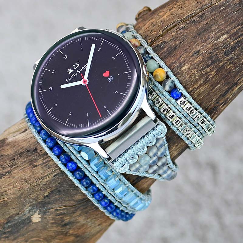 20mm 22mm watch strap For Galaxy watch 3 4 Bohemian Watchband Women Woven Bracelet For Huawei Amazfit Bip GTS GT/2/2Pro/2e/GTR 2