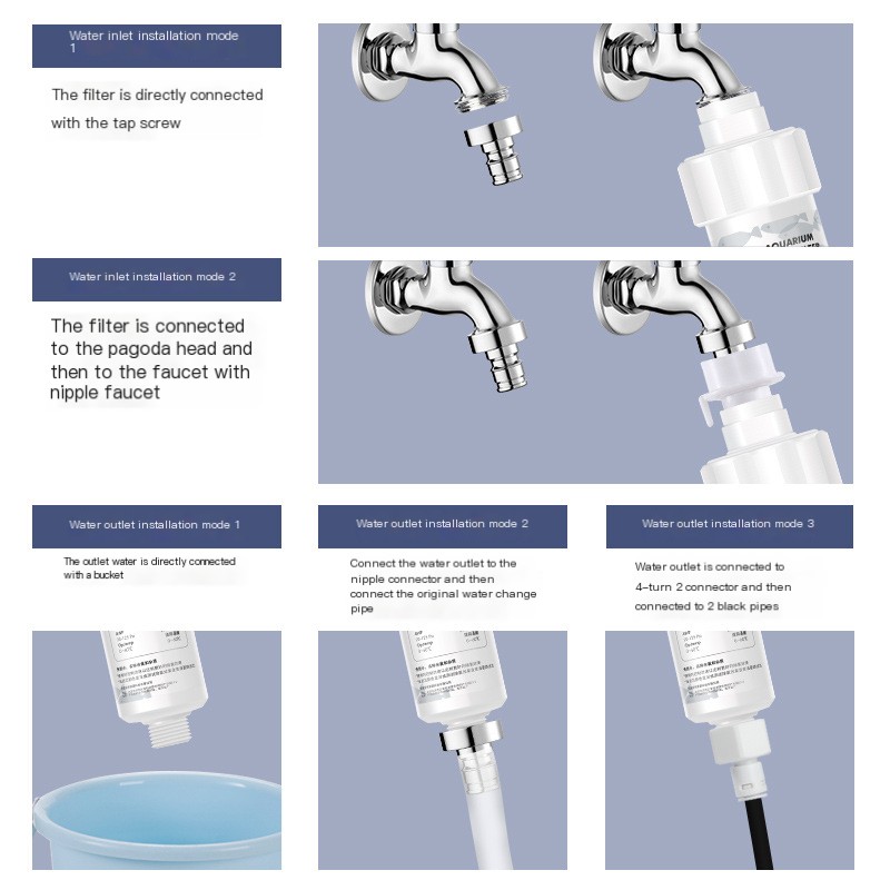 Aquarium Filter Fish Tank Tap Water Removal Of Chlorine Water Purifier Cartridge Romval The Cholorine,Water Filter Replacement