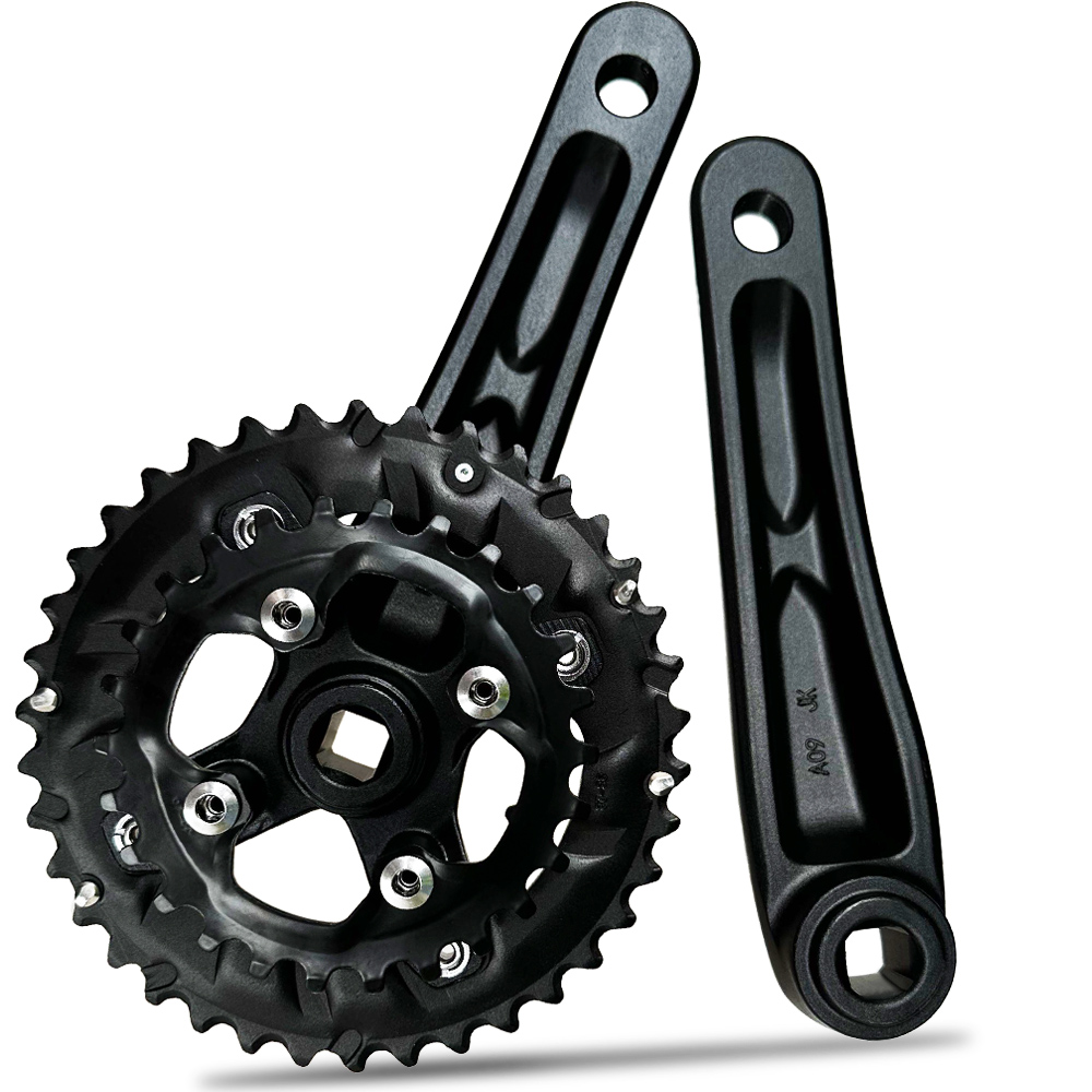 2*10s 10 Hızlı Bisiklet Krankset 64/104BCD MTB Krankset Kare Delik Bisiklet Krank 22/22/26/28/36/38T Çift Kavşet Fit Shimano