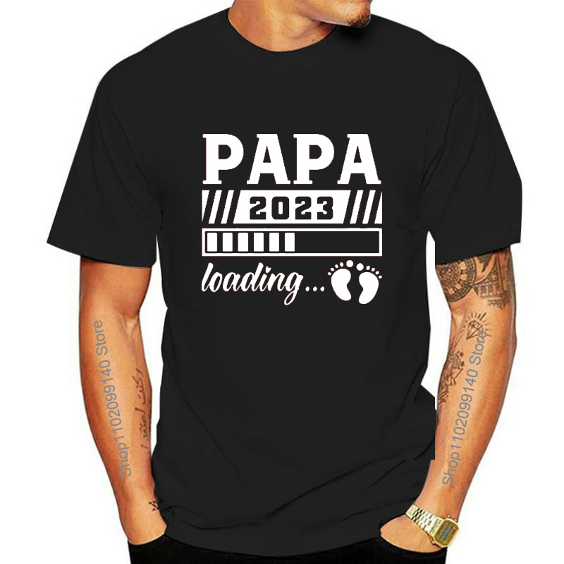 Letni w stylu Papa Ładowanie ciąży zabawny prezent koszulki dla taty Harajuku hip hop ojciec Day's Day's krótkie t-shirt strej strej