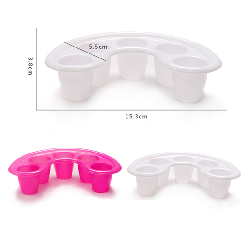 Five Hole Nail Art Fingers Hand Soak Bowl Uv Gel Removal Wash Polish Dead Skin Removal Nail Durable Treatment Manicure SPA Bowl