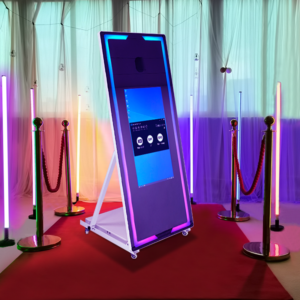 Portable Mirror Photo Booth Selfie Magic Booth Portable 45 65 inch Touch Screen Mirror Photoboth Machine voor feestevenementen