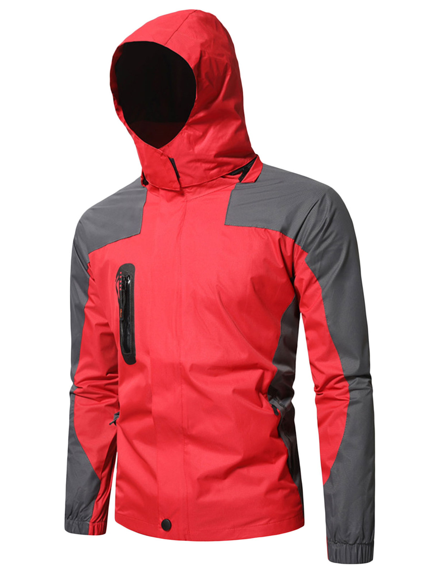 Män avslappnad jacka utomhusträning som kör sportkläder överdimensionerad vindtät långärmad huva kappa