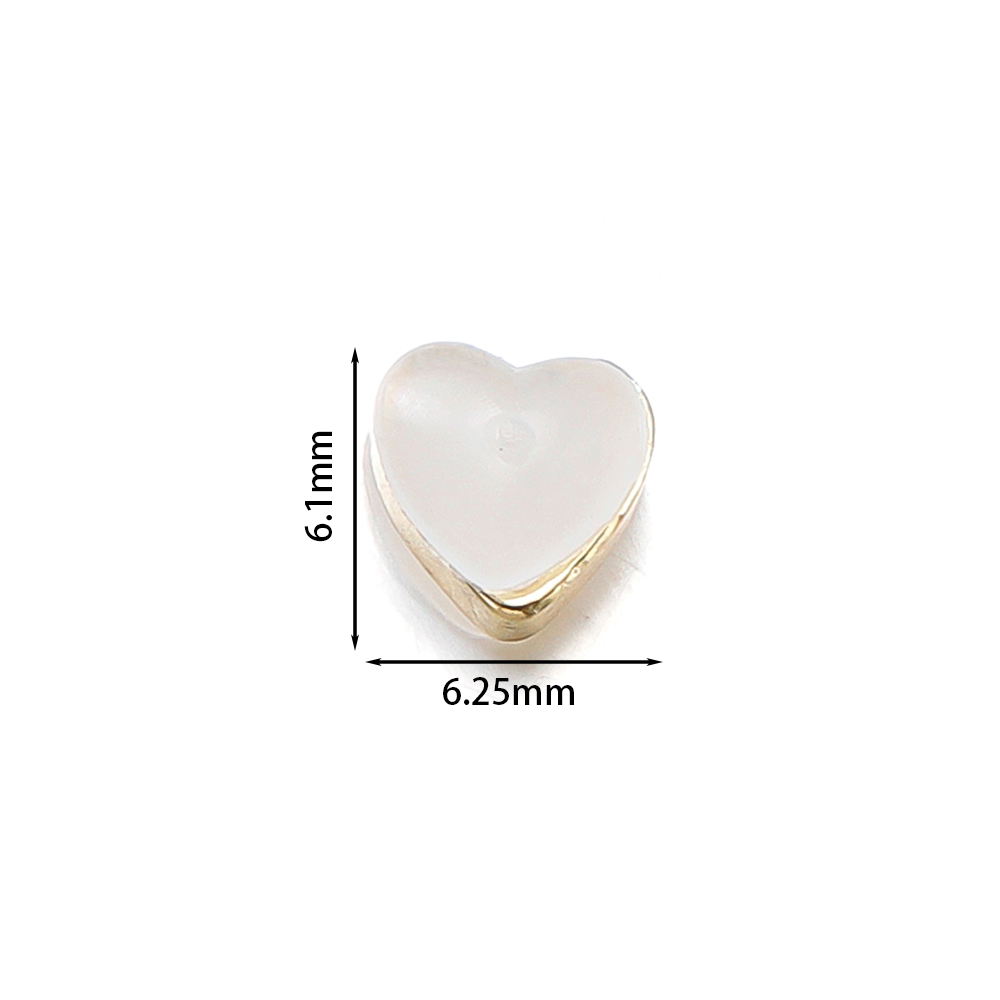20stLove Heart Silicone Earring Back Smycken Tillbehör Wolesale Caps Copper Plating Earring Stoppers Anti-allergiska